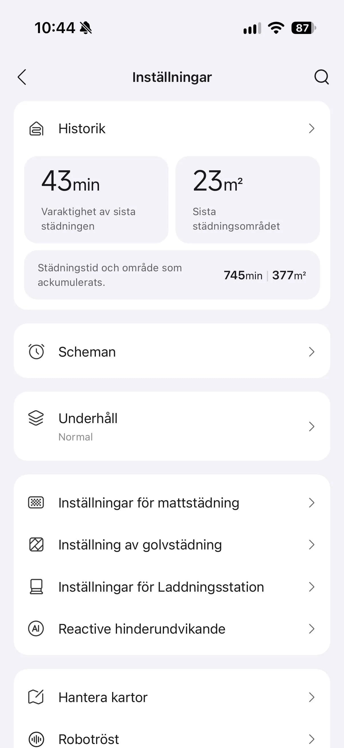 roborock app screenshot 