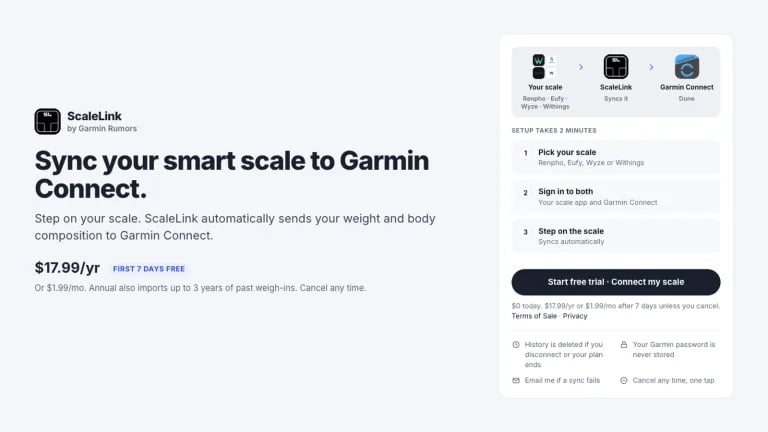 garmin scaleLink